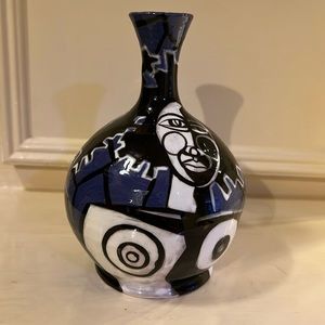Modern Print Bulb Vase